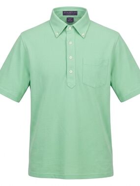 Martin Golf Men's Button Down Polo Shirt Mint Green Medium